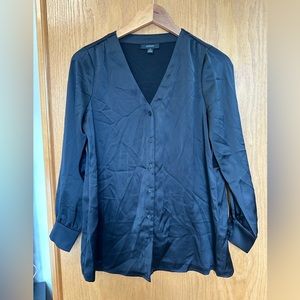 Alfani black button up top Size Petite Small